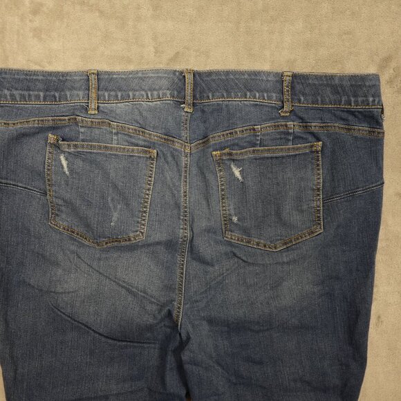 Torrid jeans bombshell skinny women's 28T blue distressed premium stretch - Picture 11 of 13